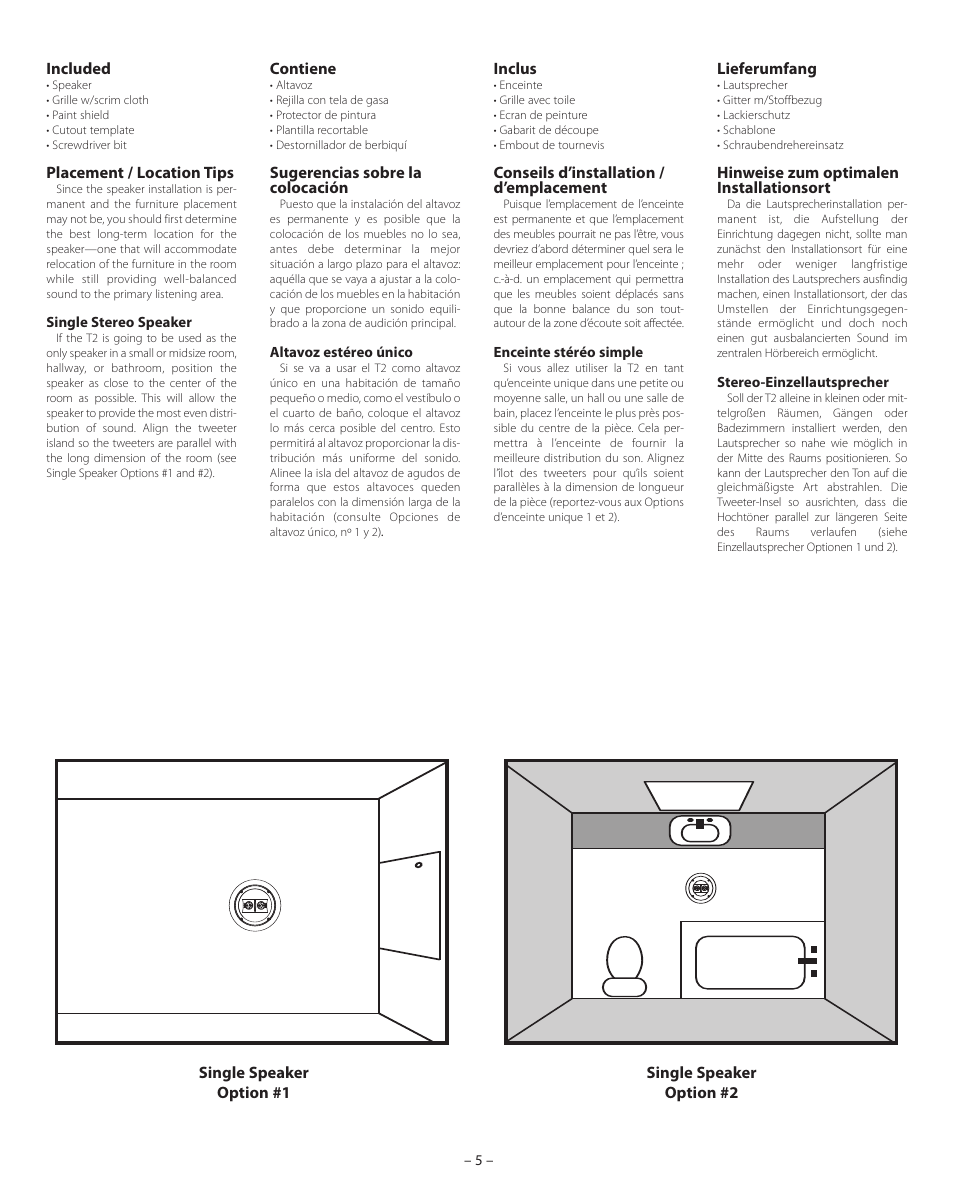 Boston Acoustics VSi 580T2 User Manual | Page 5 / 21