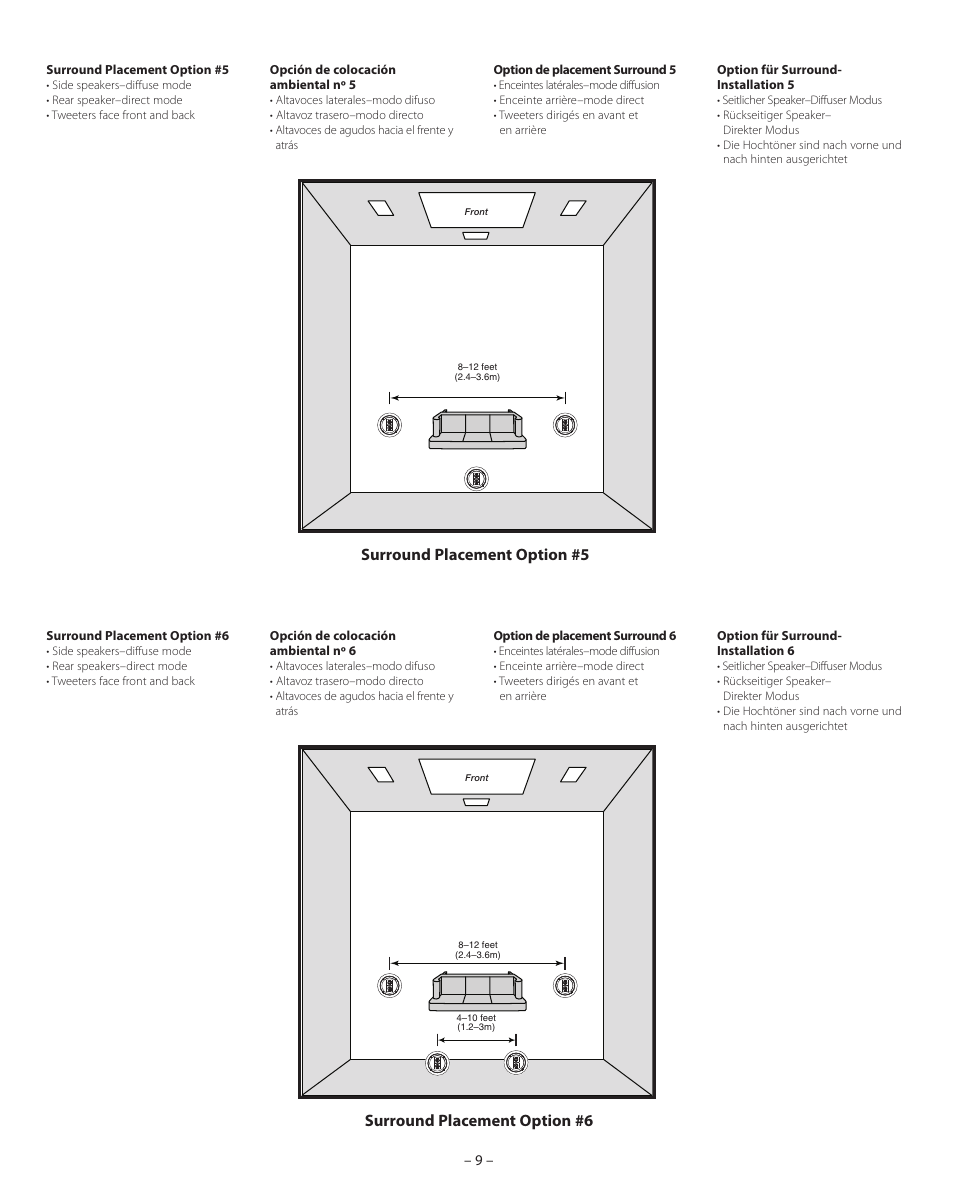Installation instructions | Boston Acoustics VSi 580T2 User Manual | Page 9 / 21
