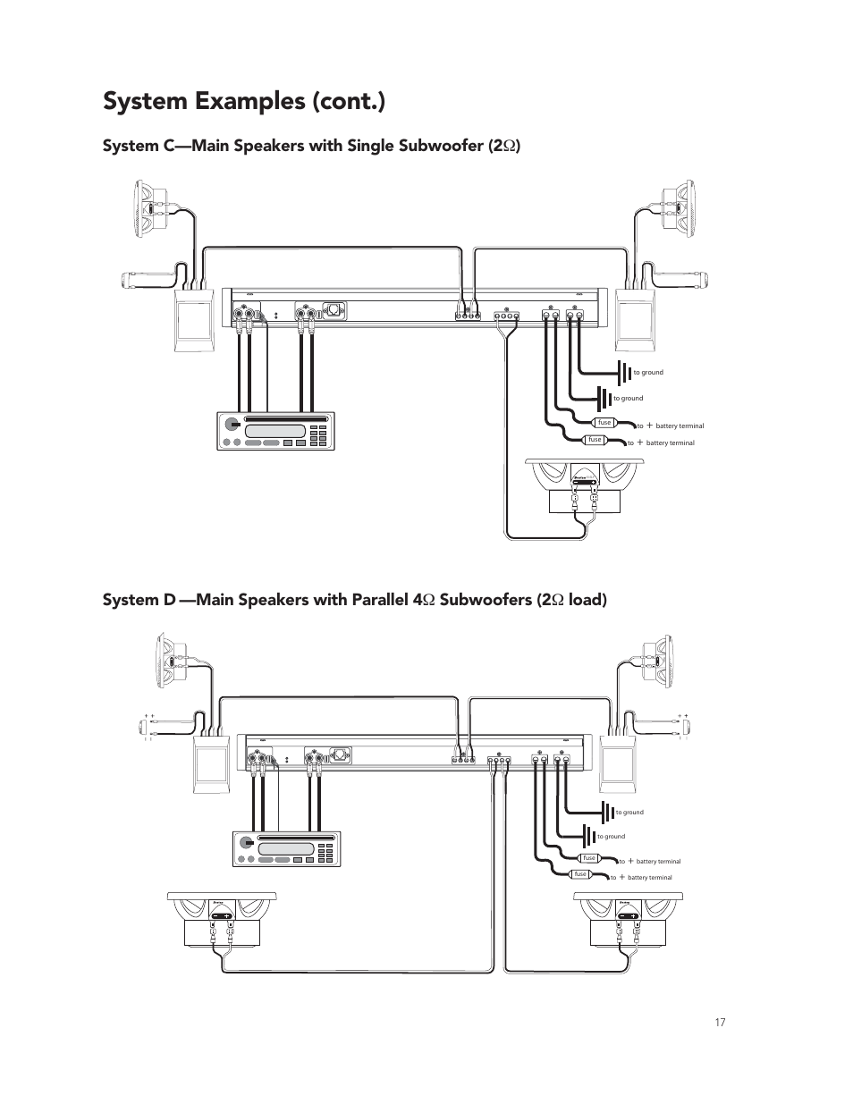 System examples (cont.) | Boston Acoustics GT-424-Channel User Manual | Page 17 / 19