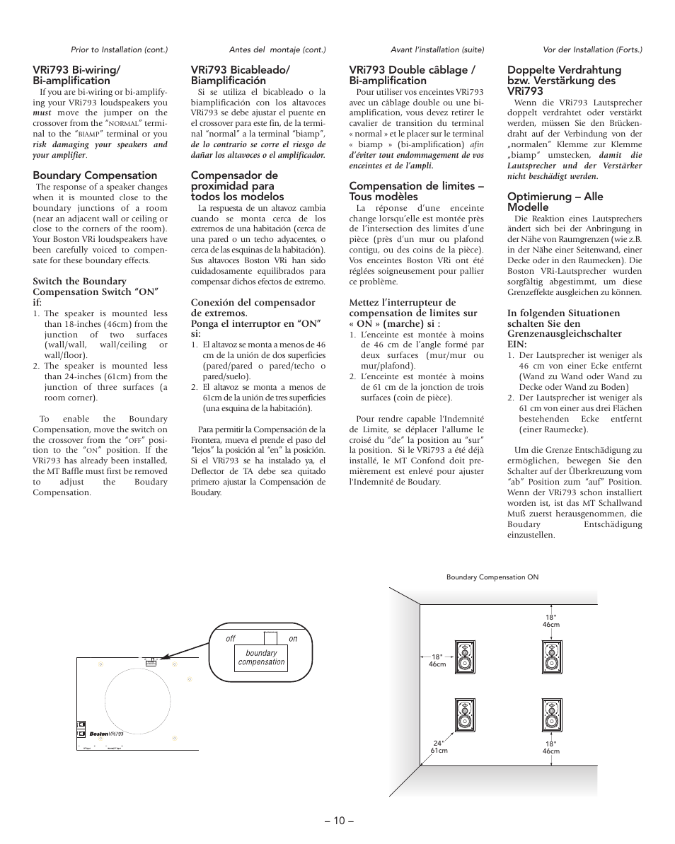 Boston Acoustics VRi793 User Manual | Page 10 / 16