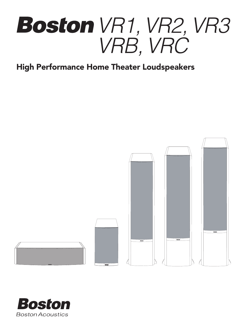 Boston Acoustics VRC User Manual | 8 pages