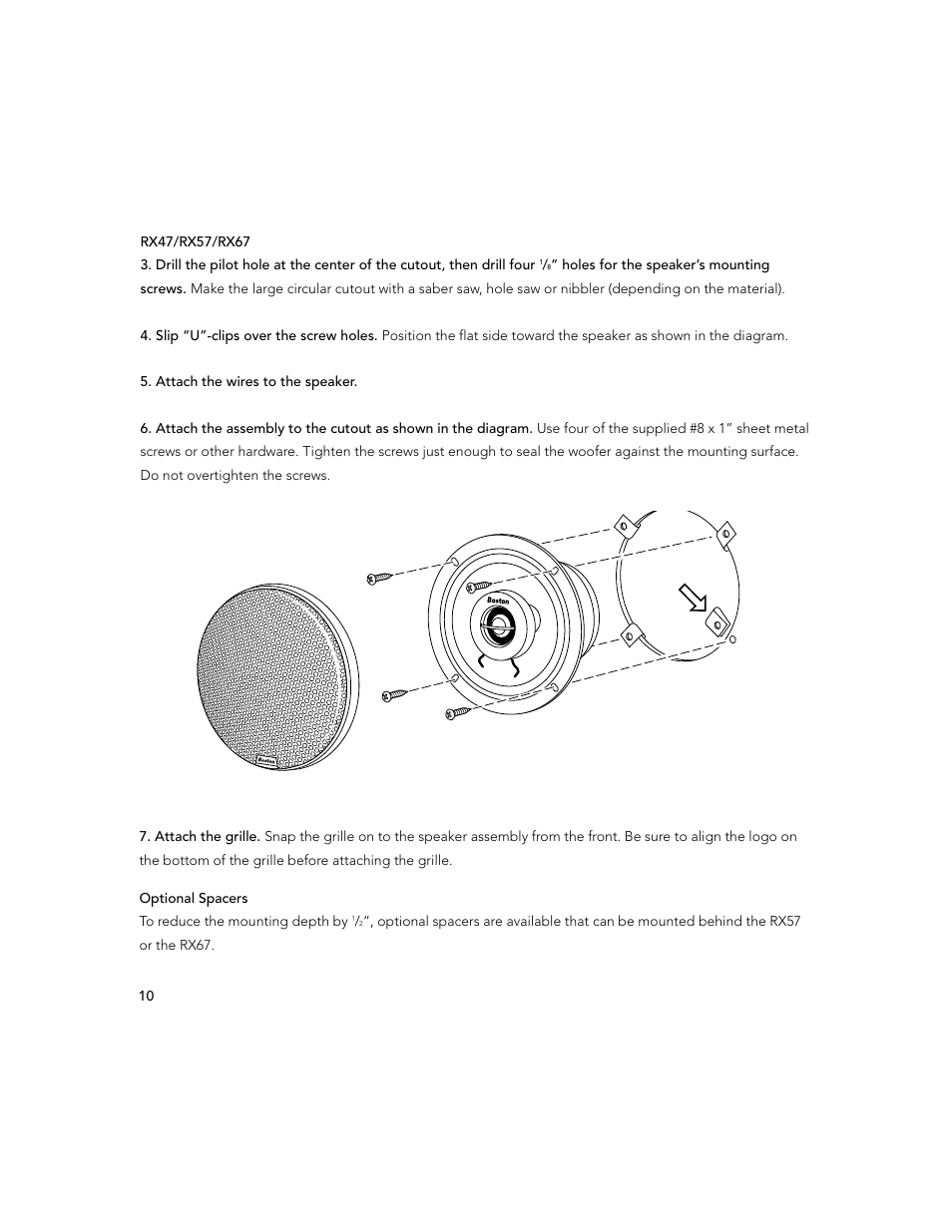 Boston Acoustics RX57DIN User Manual | Page 12 / 16