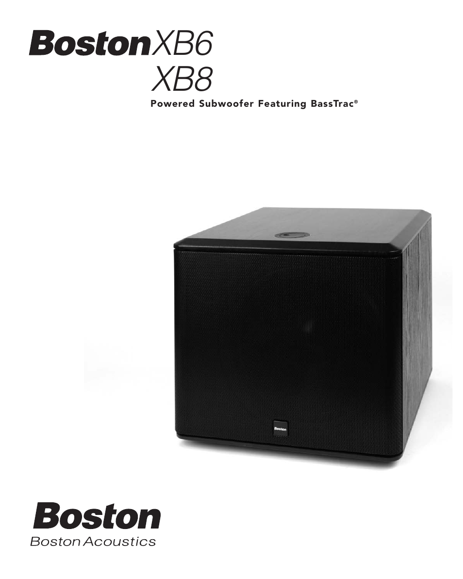 Boston Acoustics XB6 User Manual | 24 pages