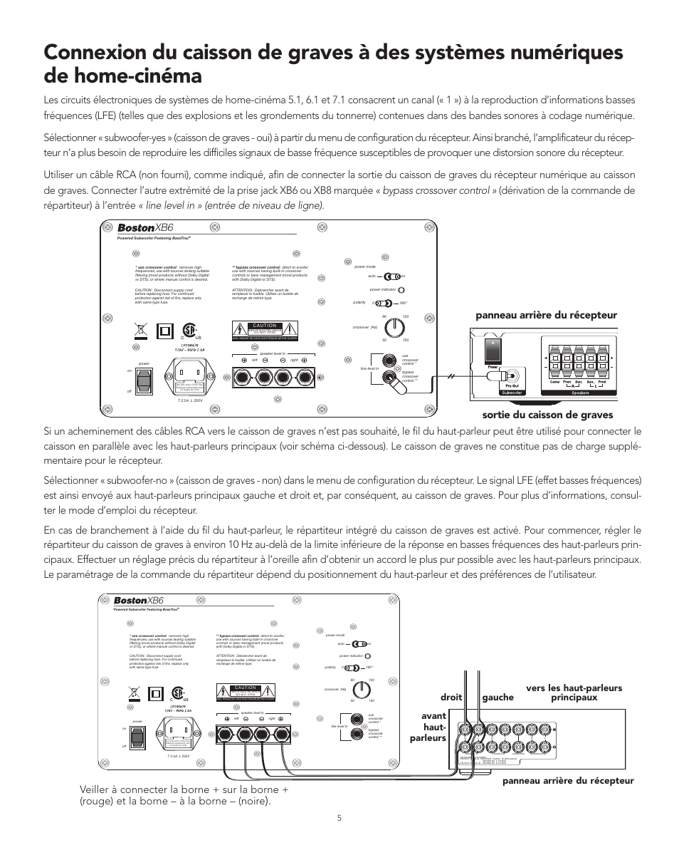 Boston Acoustics XB6 User Manual | Page 21 / 24