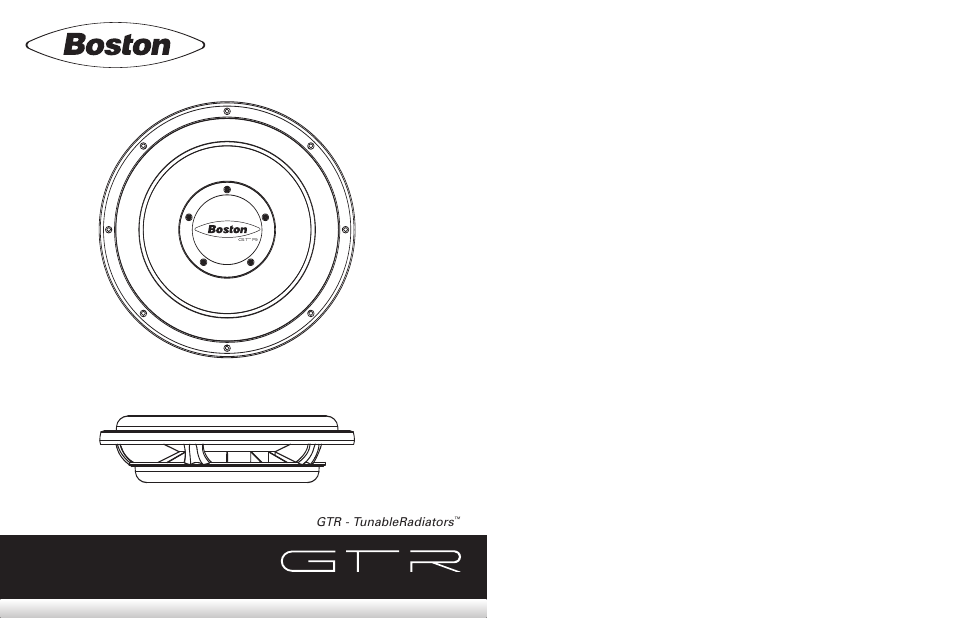 Boston Acoustics GTR10 User Manual | 2 pages