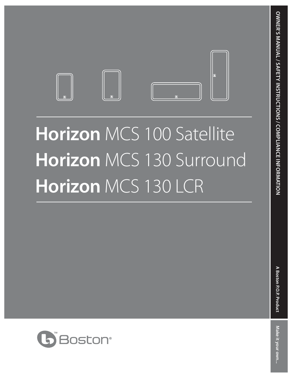 Boston Acoustics MCS 130 SURROUND User Manual | 7 pages