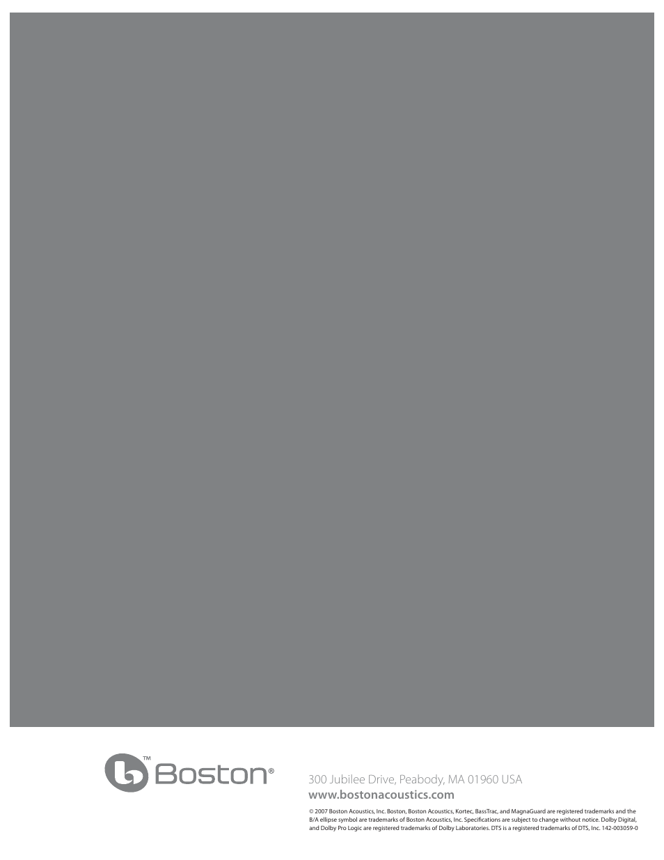 Boston Acoustics MCS 130 SURROUND User Manual | Page 7 / 7