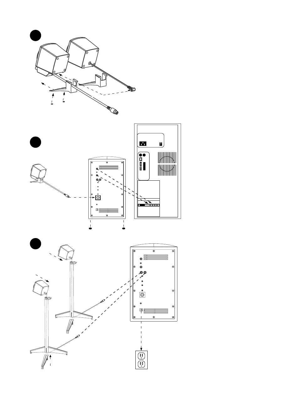 Front speaker assembly, Input panel connections, Rear speaker assembly | Ba c | Boston Acoustics BA4800 User Manual | Page 3 / 4