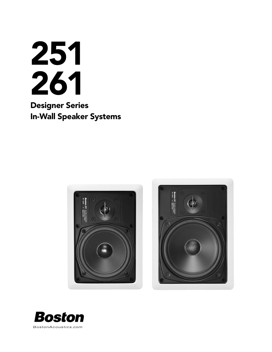 Boston Acoustics 261 User Manual | 8 pages
