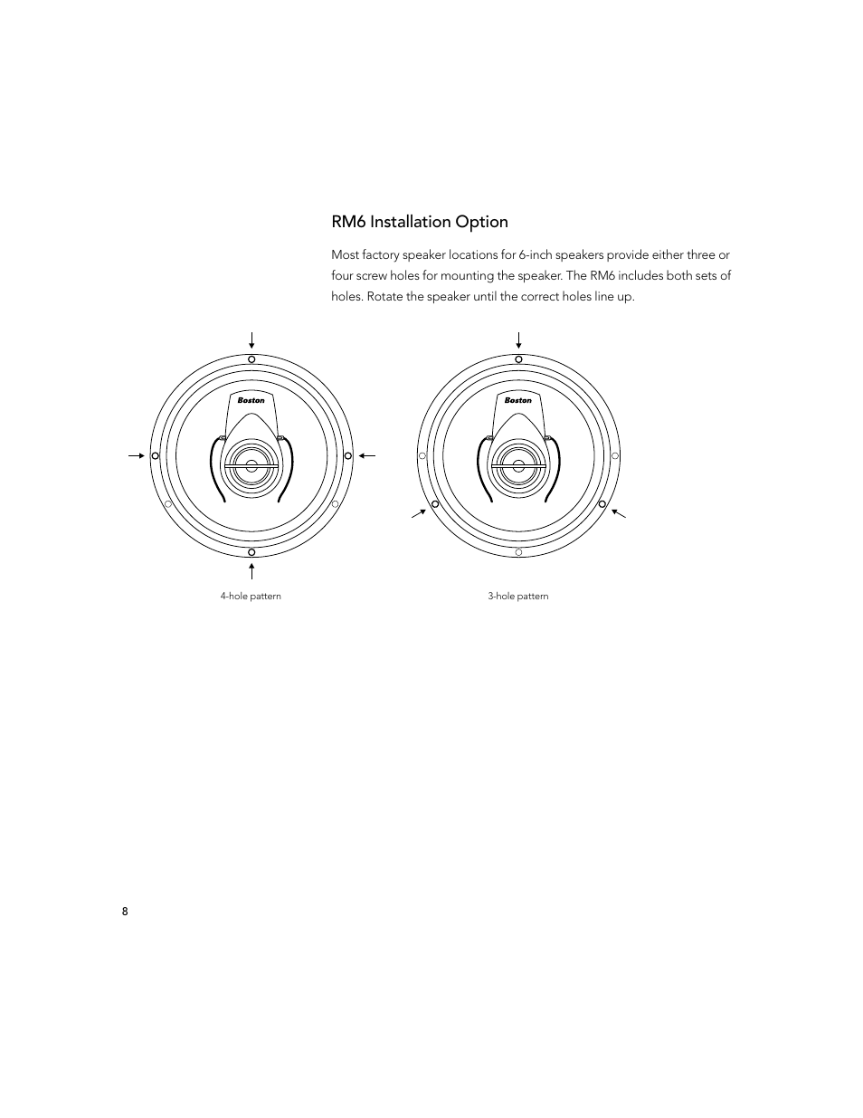 Rm6 installation option | Boston Acoustics RALLY RM9 User Manual | Page 8 / 16