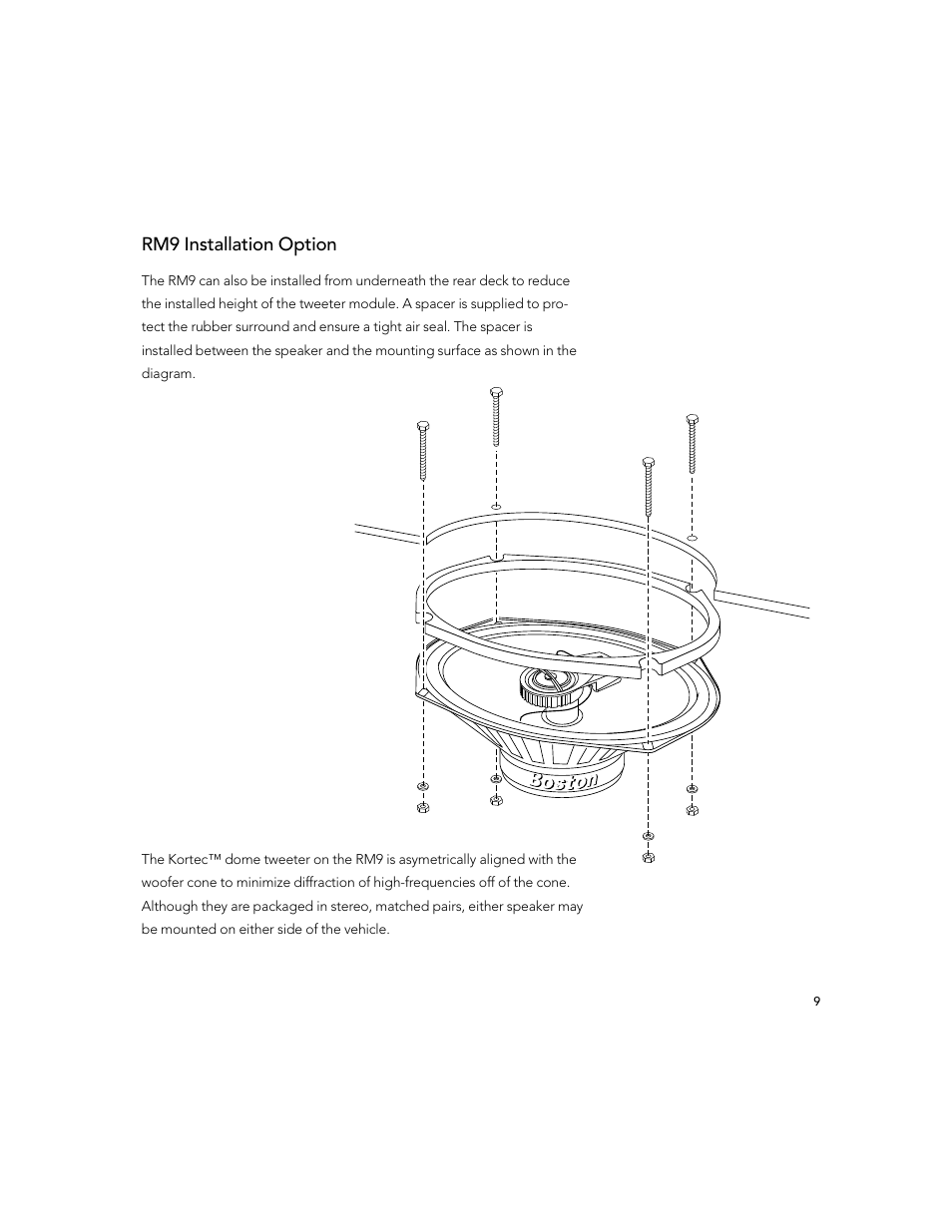 Rm9 installation option | Boston Acoustics RALLY RM9 User Manual | Page 9 / 16