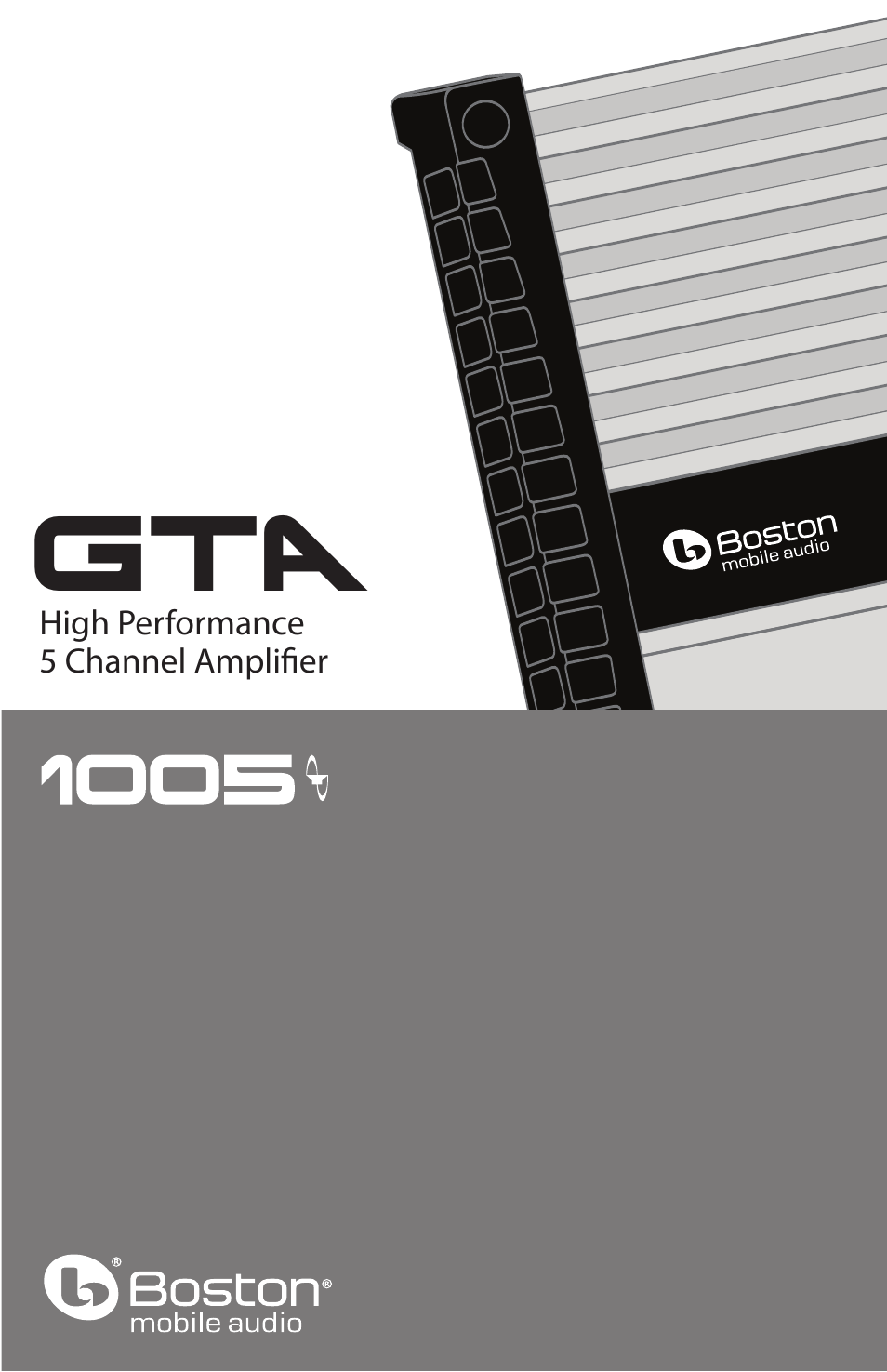 Boston Acoustics GTA 1005 User Manual | 12 pages