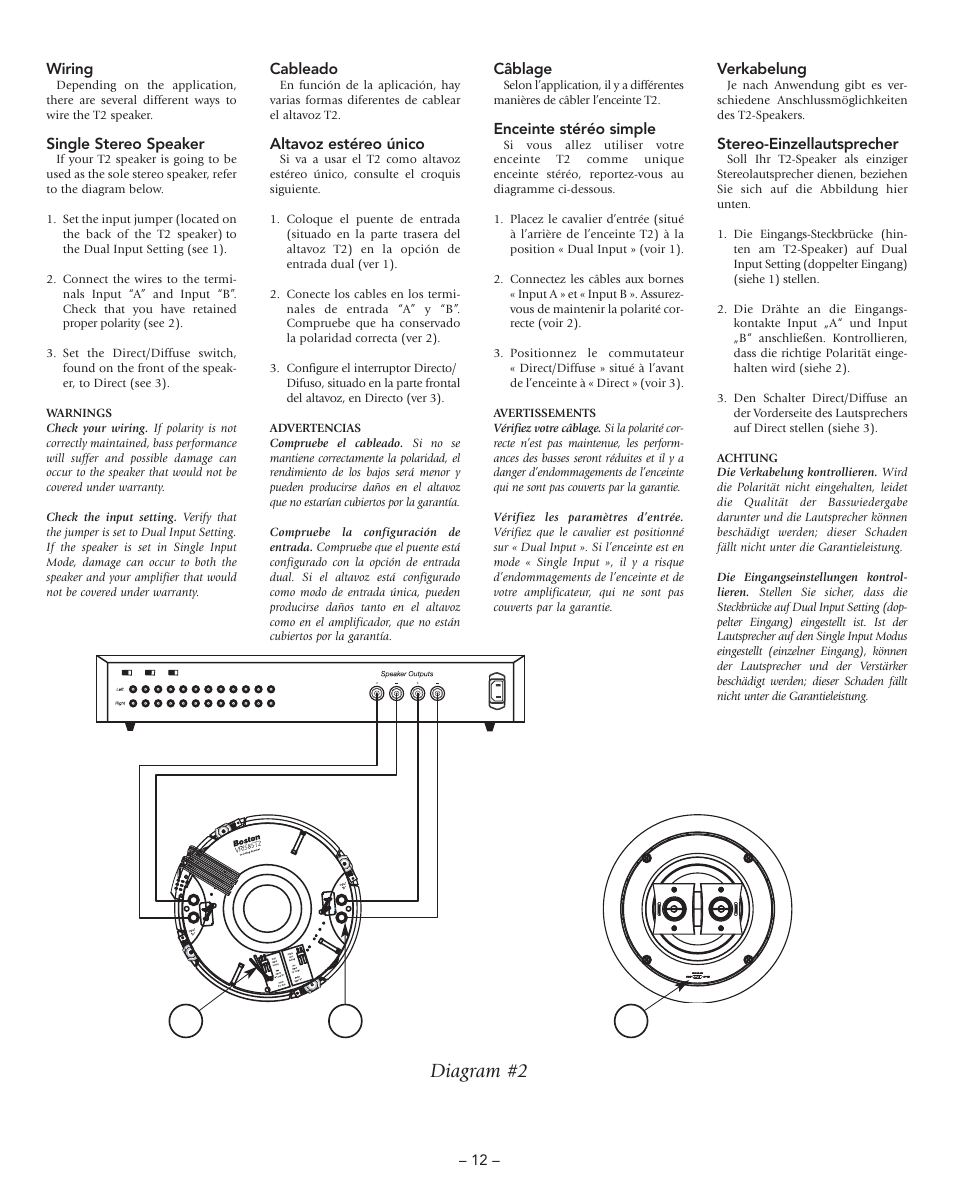 Diagram #2 | Boston Acoustics DSi465T2 User Manual | Page 12 / 20