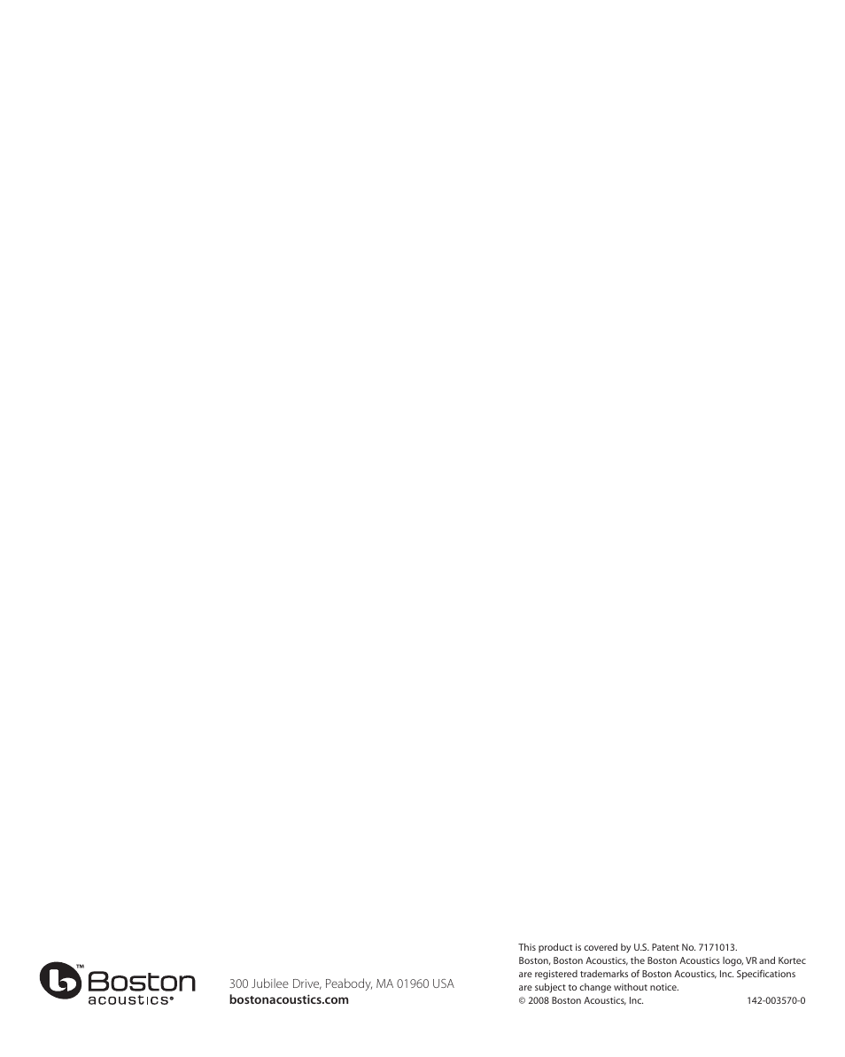 Boston Acoustics HSi N8430 User Manual | Page 16 / 16