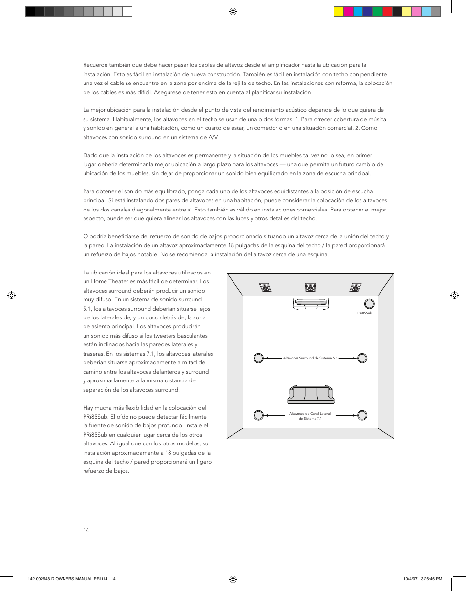 Boston Acoustics SPEAKER SYSTEM PRI685 User Manual | Page 14 / 32