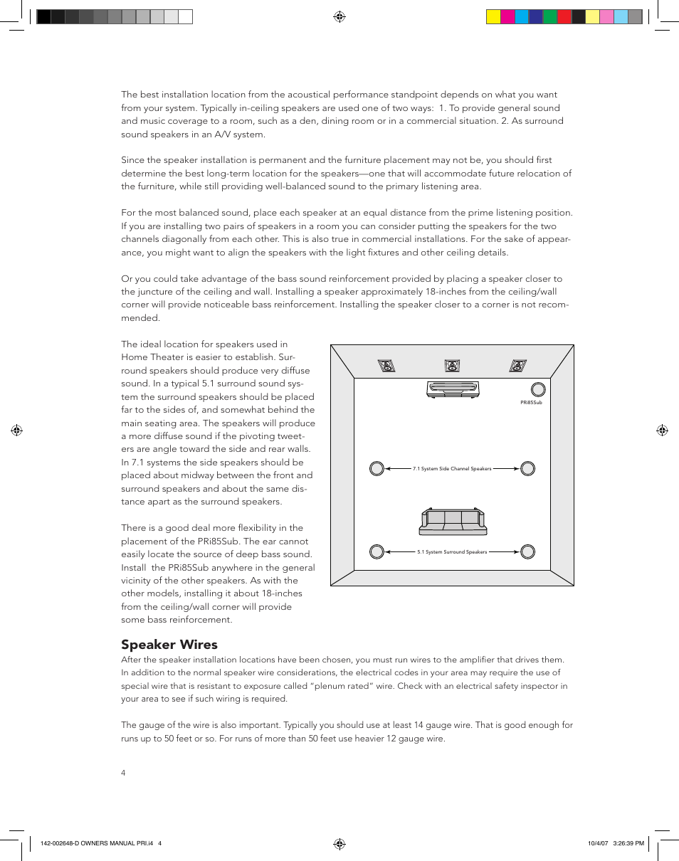 Speaker wires | Boston Acoustics SPEAKER SYSTEM PRI685 User Manual | Page 4 / 32