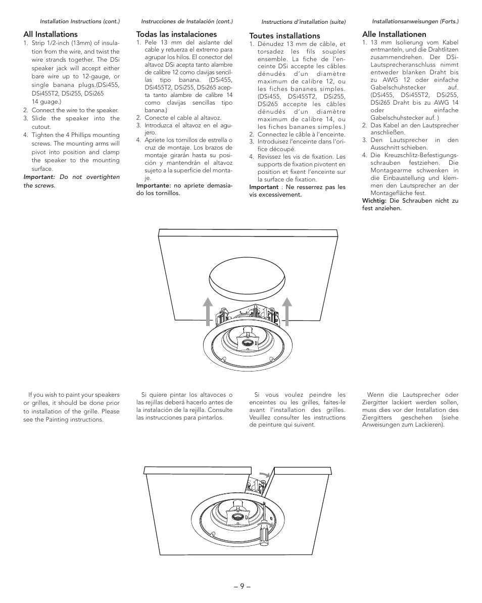 Boston Acoustics DSI455T2 User Manual | Page 9 / 13