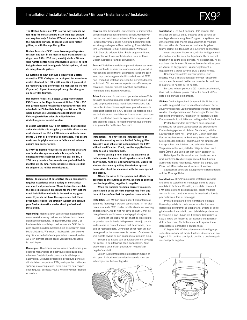 Boston Acoustics FX3 User Manual | Page 15 / 18