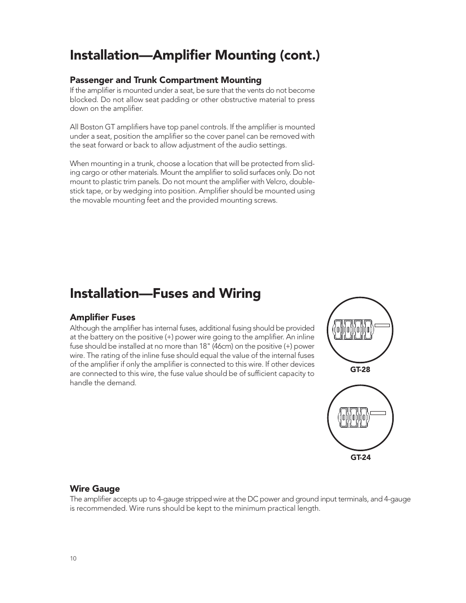 Boston Acoustics GT-28 User Manual | Page 10 / 19