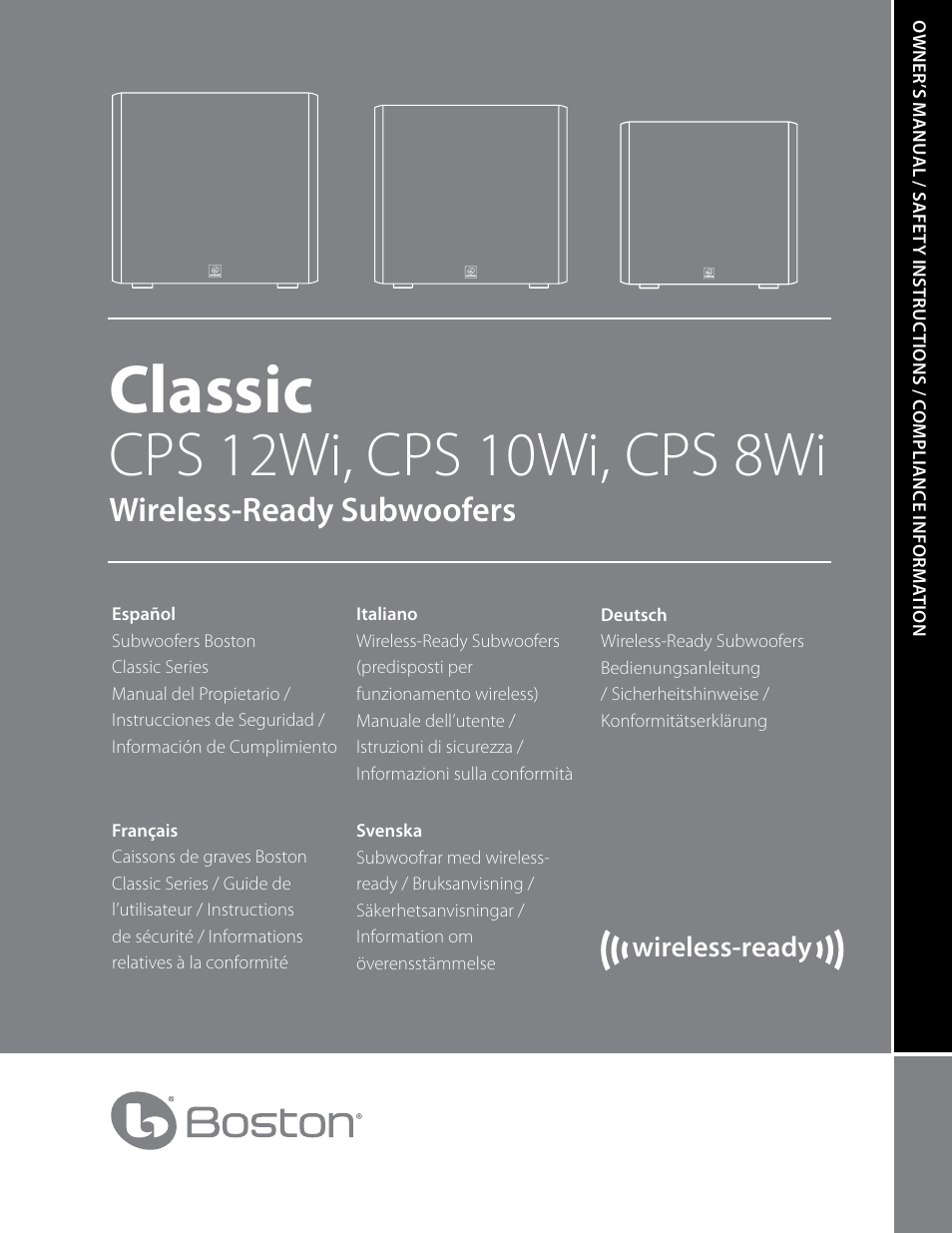 Boston Acoustics CPS 10Wi User Manual | 44 pages