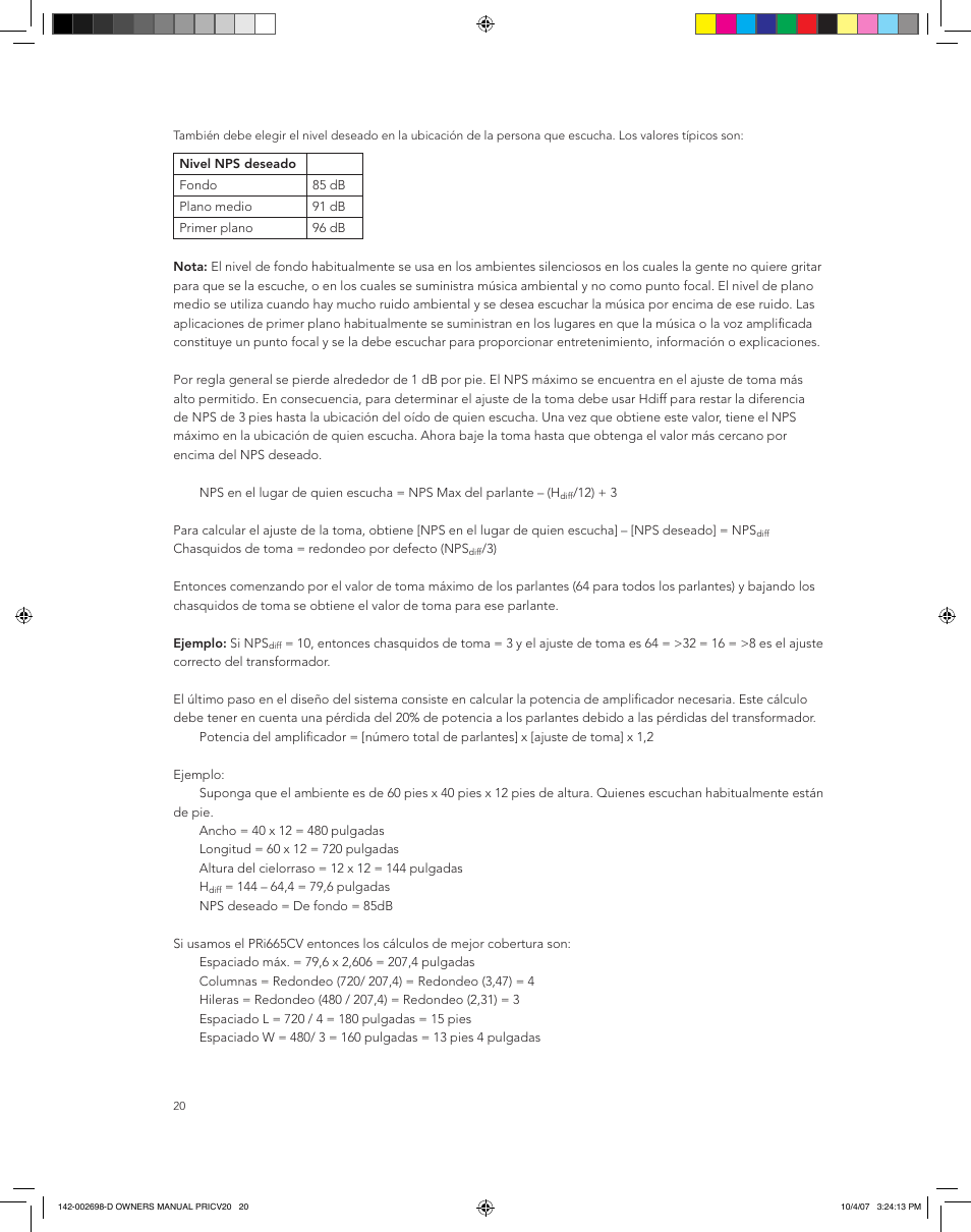 Boston Acoustics PRI665CV User Manual | Page 20 / 44