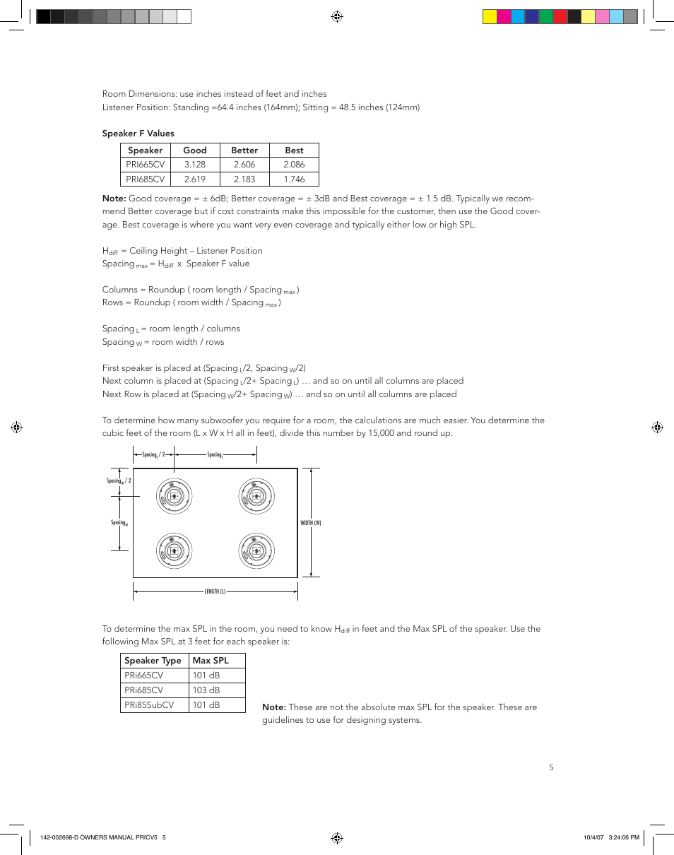 Boston Acoustics PRI665CV User Manual | Page 5 / 44