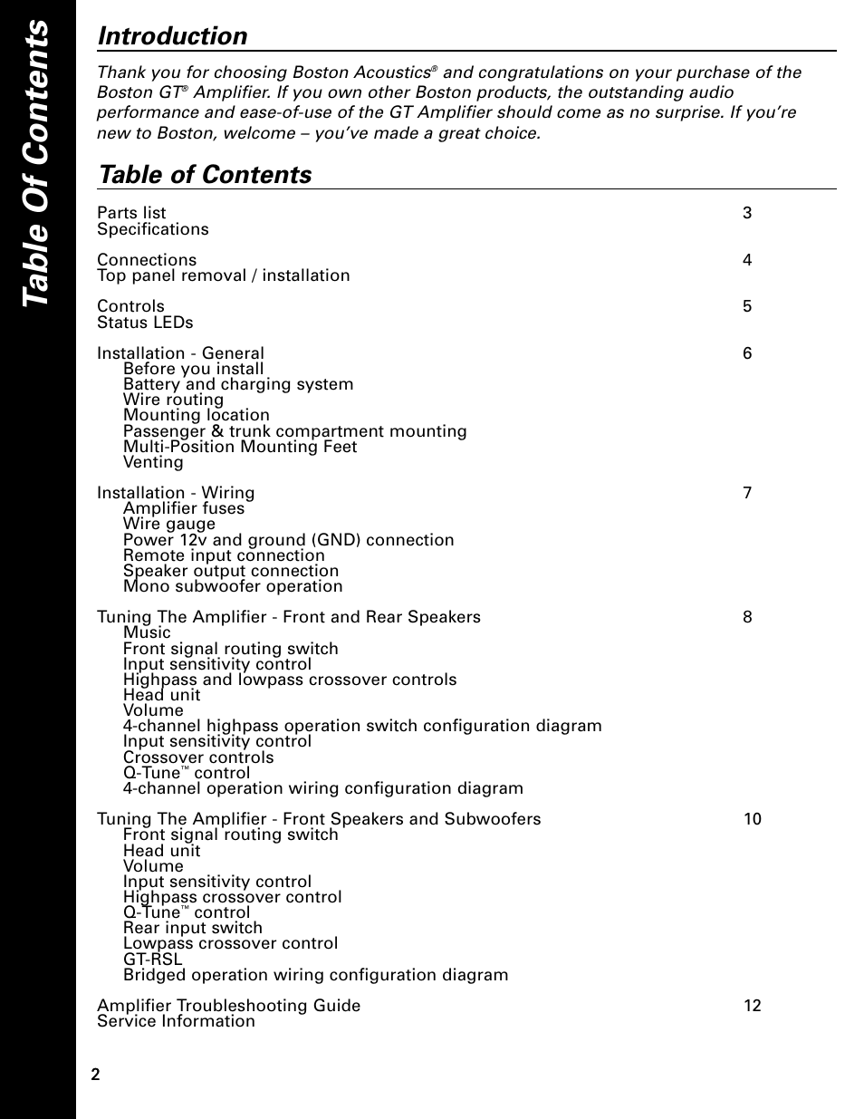 Boston Acoustics HSi Series GT-475 User Manual | Page 2 / 12