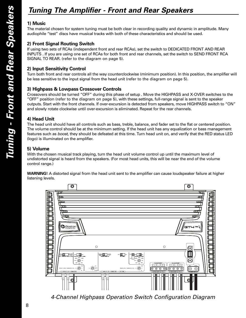 Boston Acoustics HSi Series GT-475 User Manual | Page 8 / 12