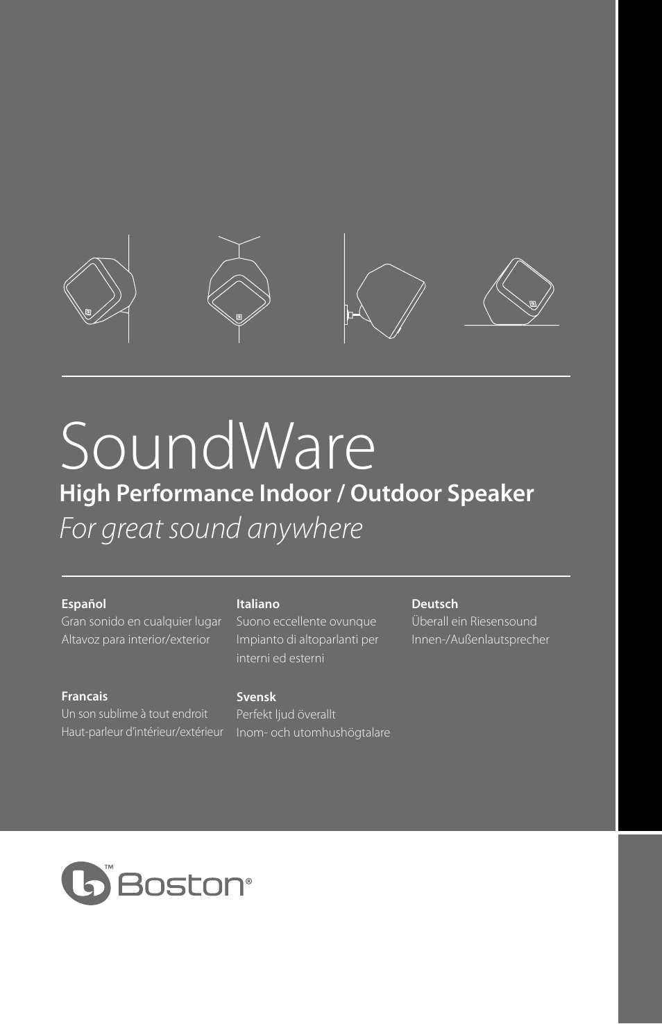 Boston Acoustics Indoor / Outdoor Speaker User Manual | 20 pages