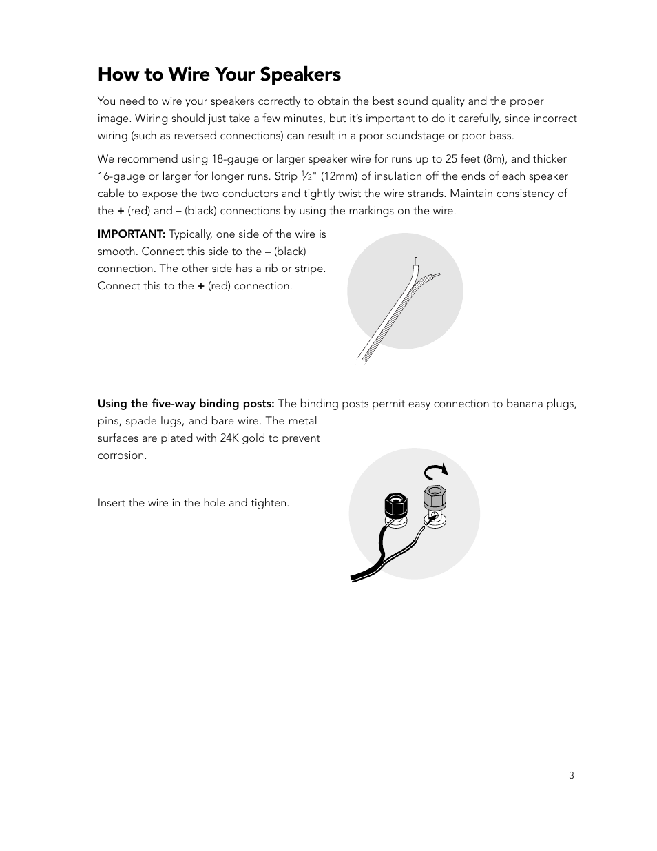 How to wire your speakers | Boston Acoustics Micro90c II User Manual | Page 3 / 6