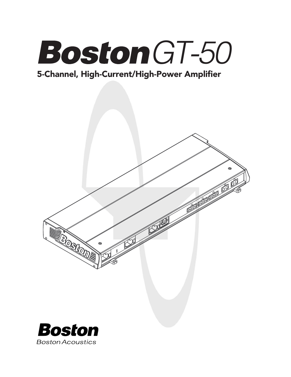 Boston Acoustics GT-50 User Manual | 19 pages