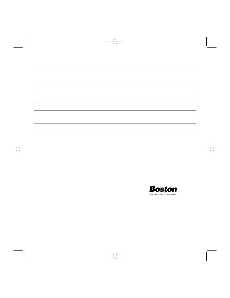 Specifications | Boston Acoustics RC620 User Manual | Page 12 / 12