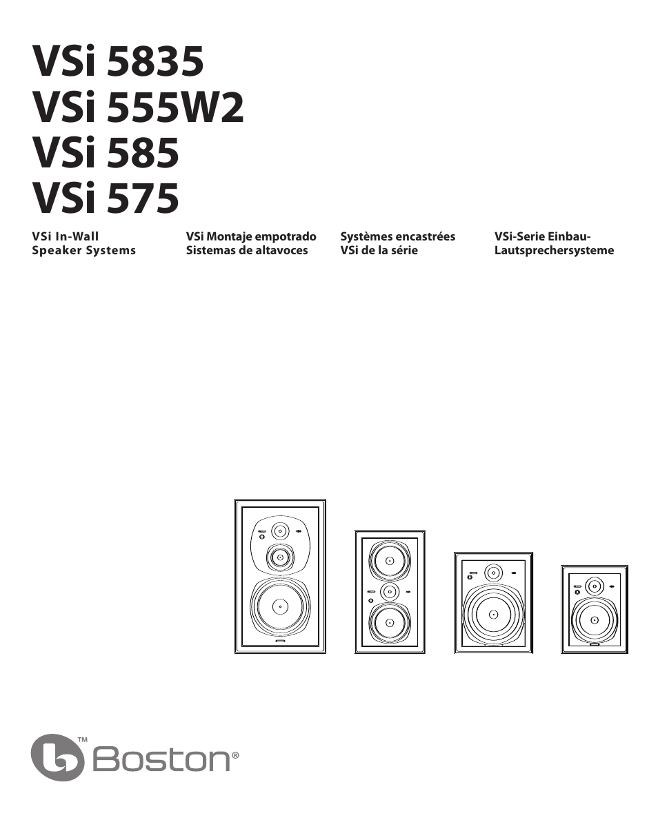 Boston Acoustics VSi 575 User Manual | 16 pages