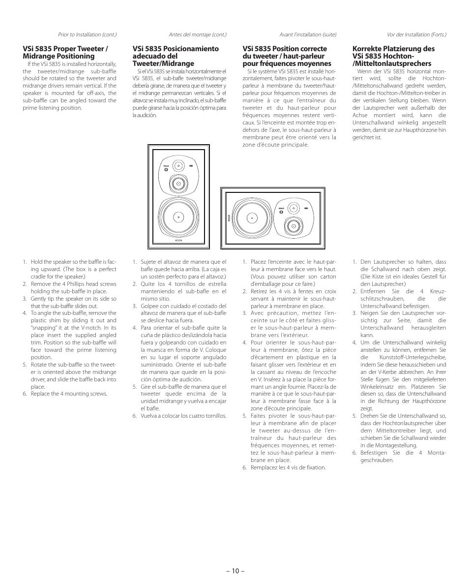 Boston Acoustics VSi 575 User Manual | Page 10 / 16