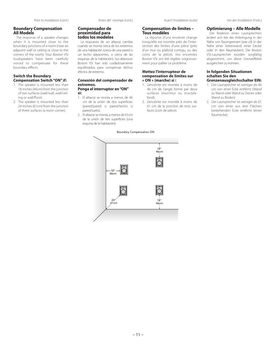 Boston Acoustics VSi 575 User Manual | Page 11 / 16
