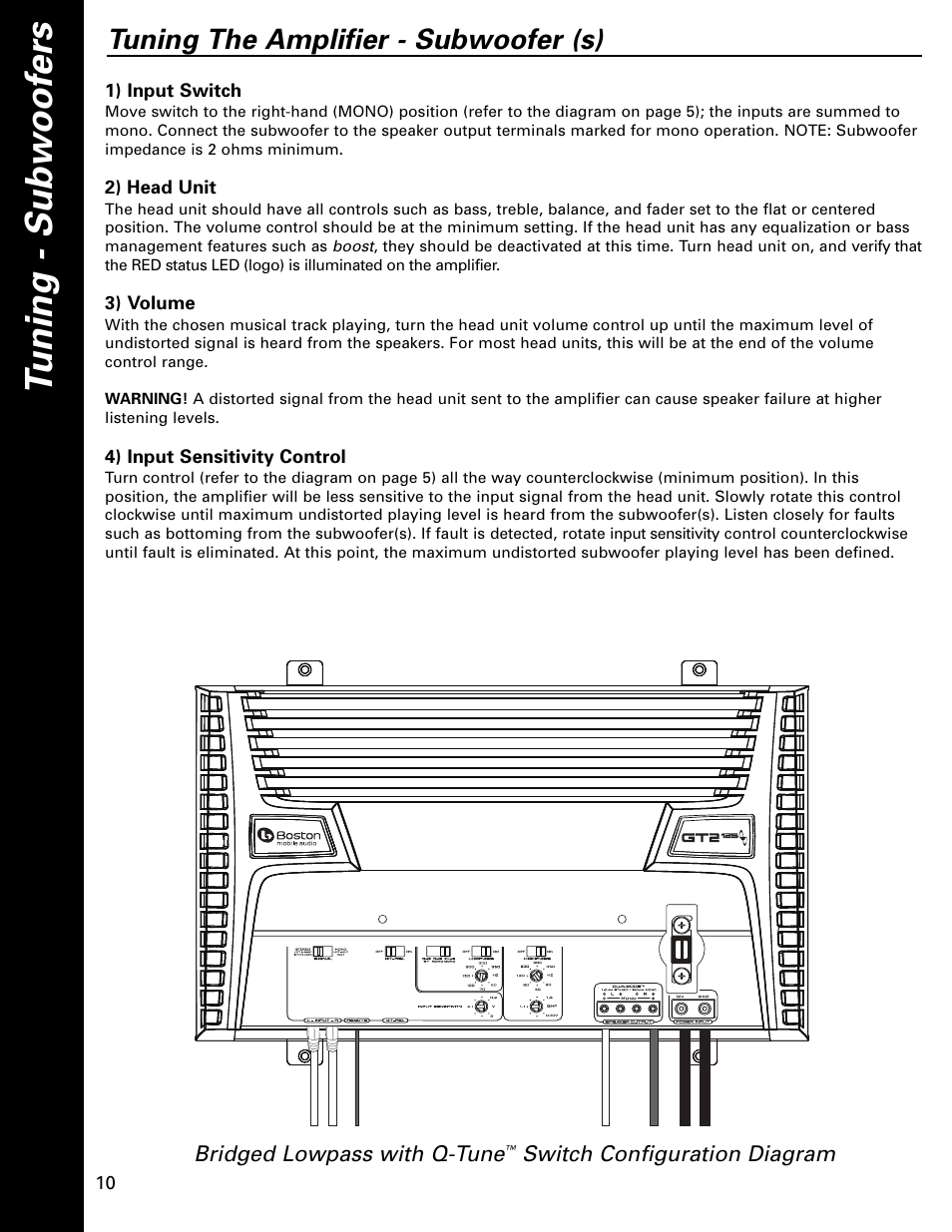 Boston Acoustics GT-2200 User Manual | Page 10 / 12