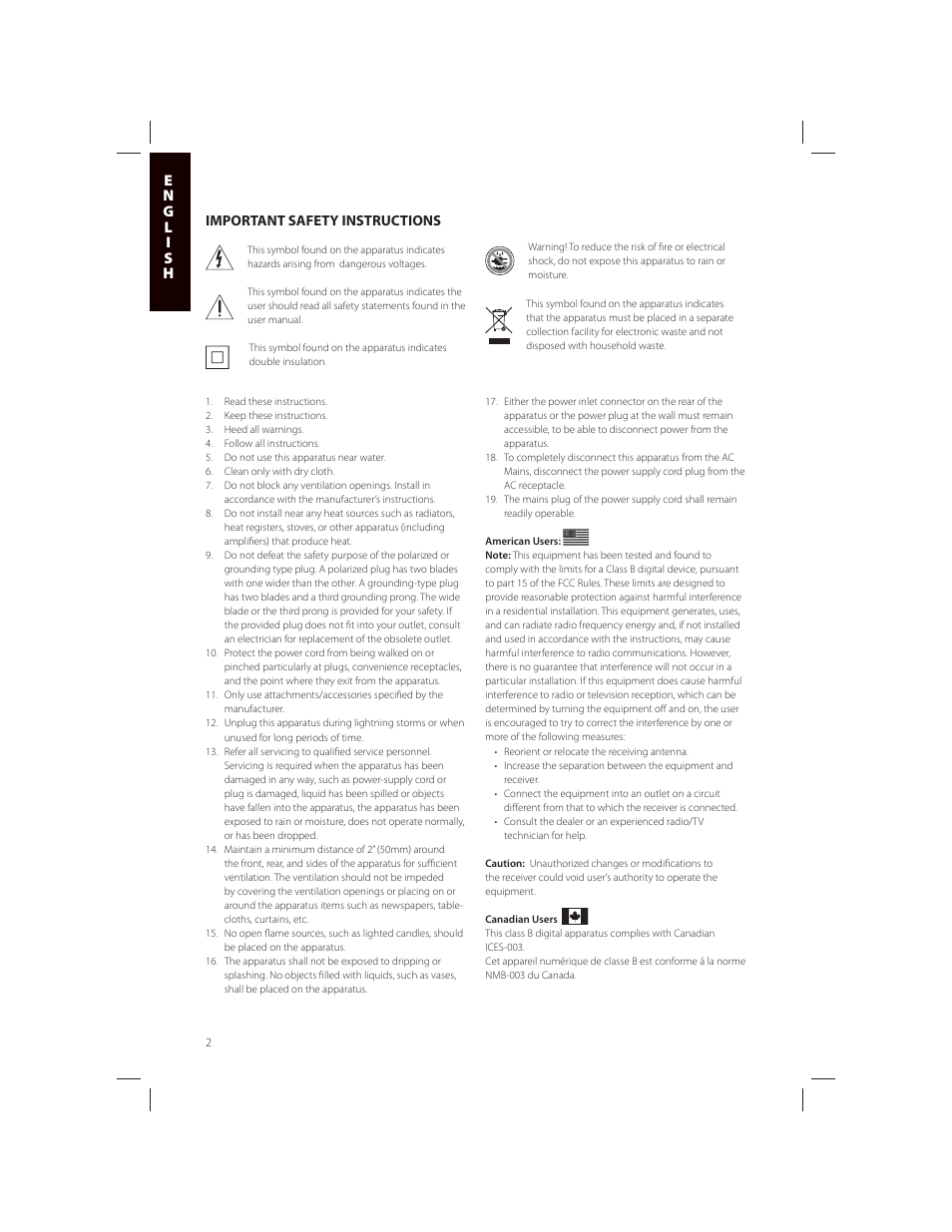Boston Acoustics AM/FM Radio Tuner User Manual | Page 2 / 16