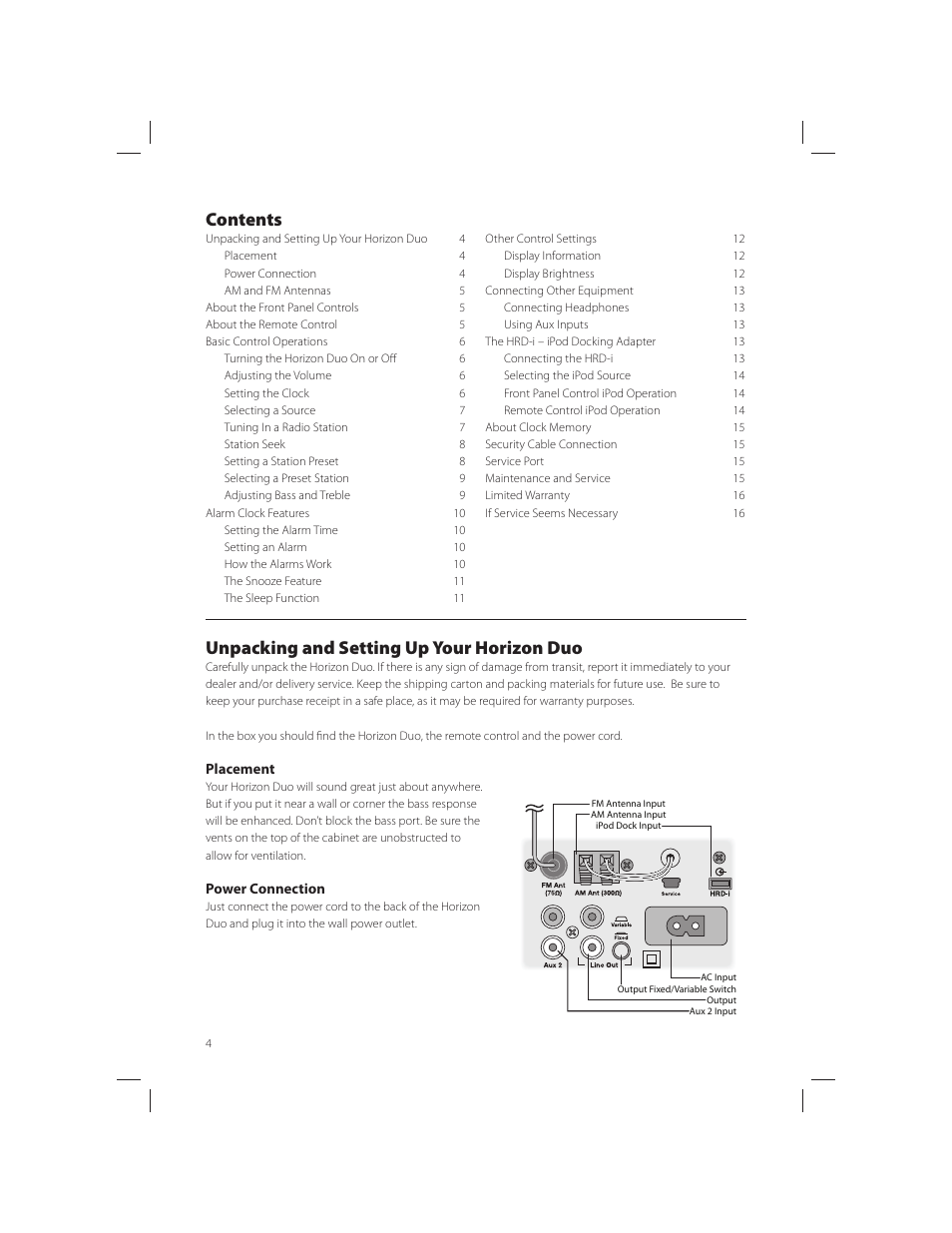 Boston Acoustics AM/FM Radio Tuner User Manual | Page 4 / 16
