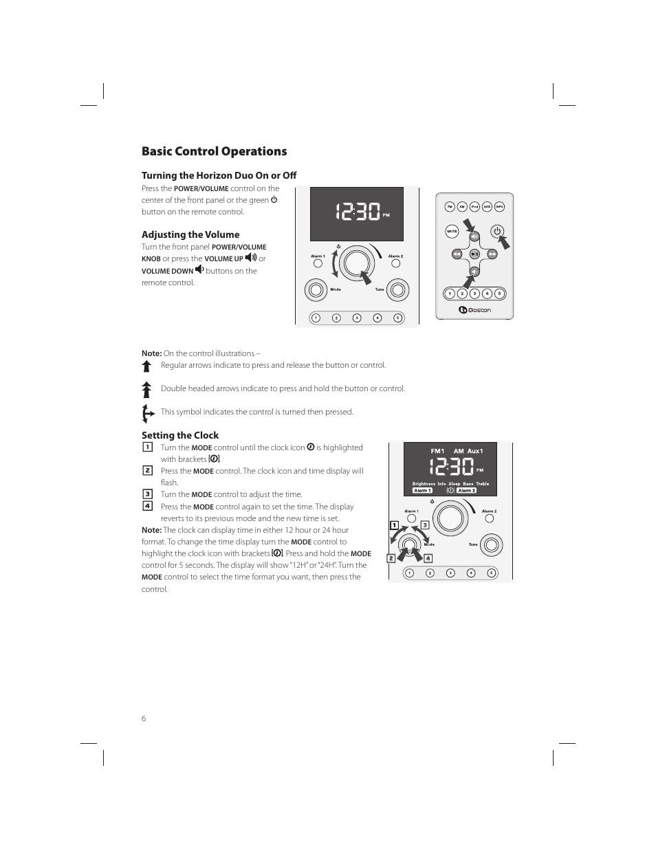 Basic control operations | Boston Acoustics AM/FM Radio Tuner User Manual | Page 6 / 16