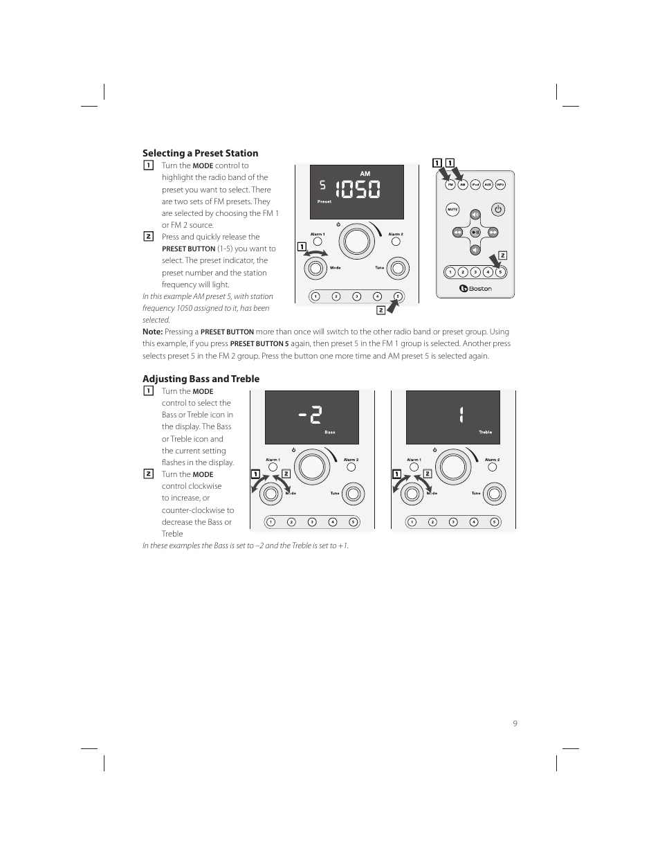 Boston Acoustics AM/FM Radio Tuner User Manual | Page 9 / 16