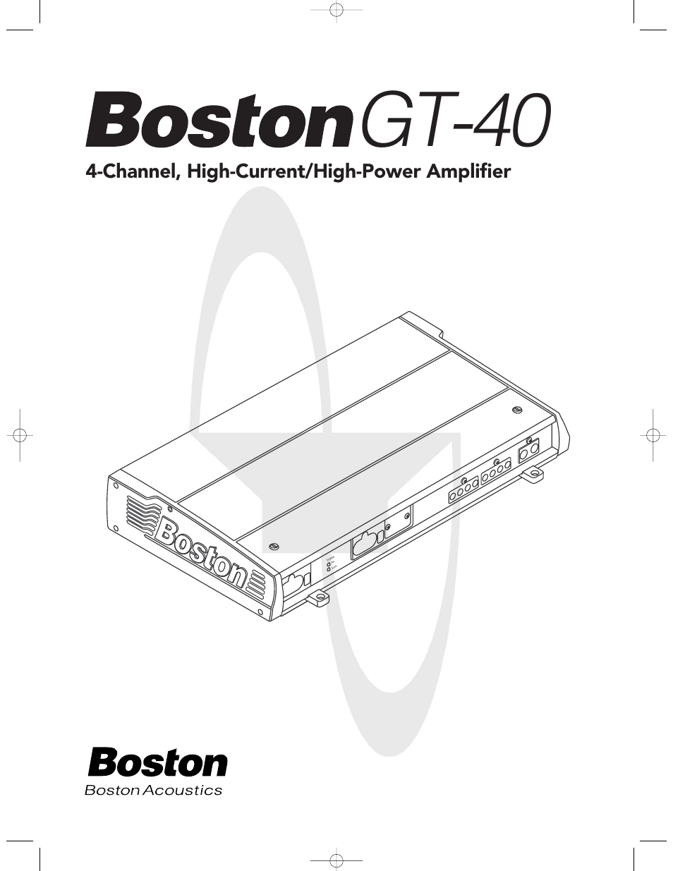 Boston Acoustics GT-40 User Manual | 19 pages