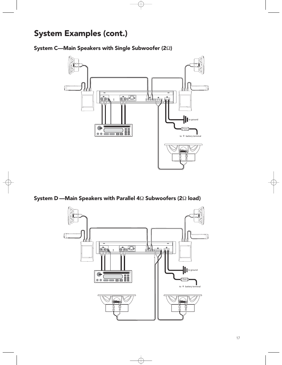 System examples (cont.) | Boston Acoustics GT-40 User Manual | Page 17 / 19