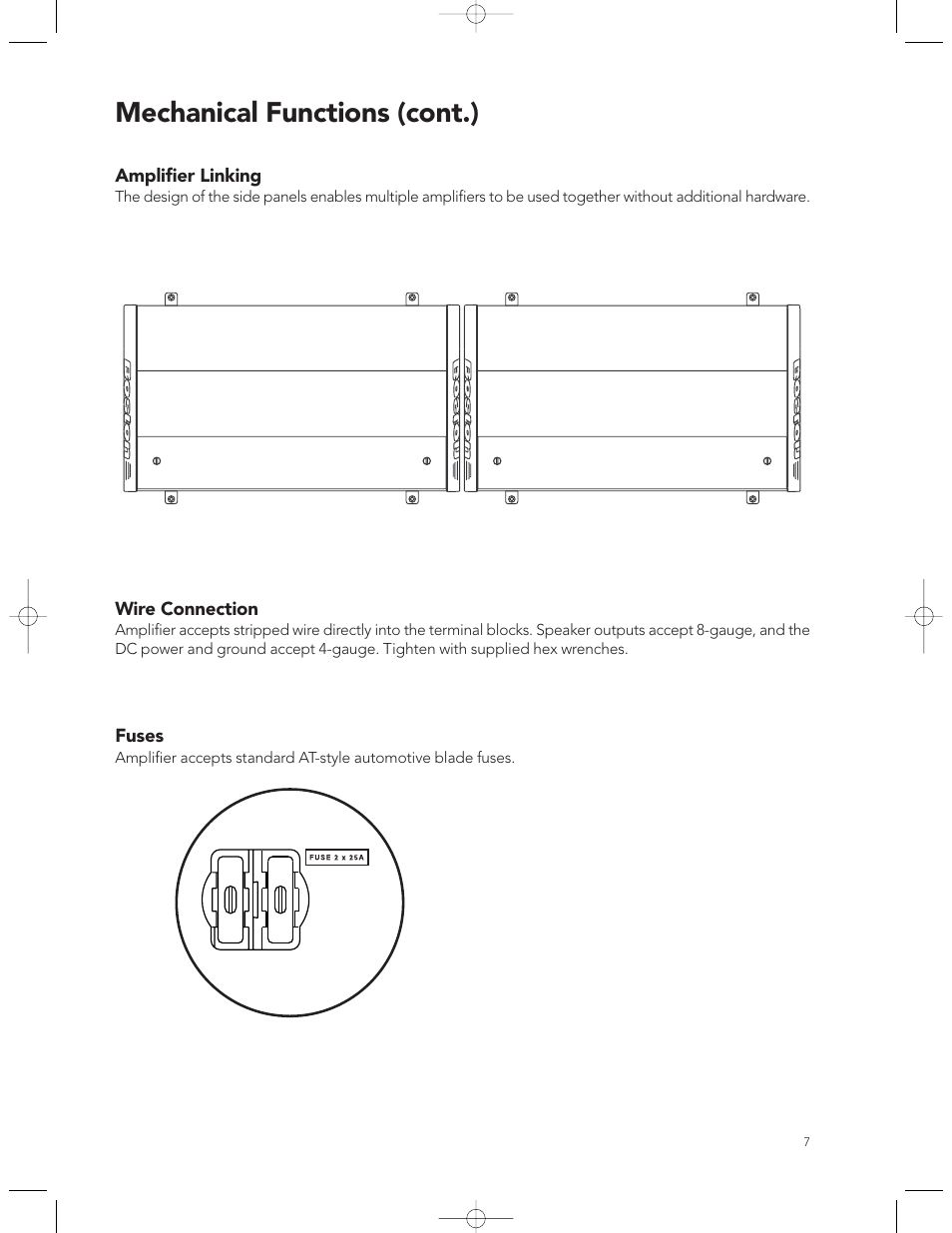 Mechanical functions (cont.) | Boston Acoustics GT-40 User Manual | Page 7 / 19
