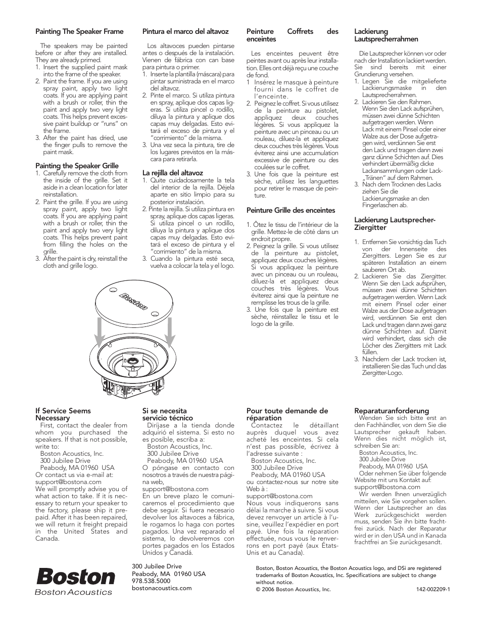 Boston Acoustics DSI265  EU User Manual | Page 4 / 5