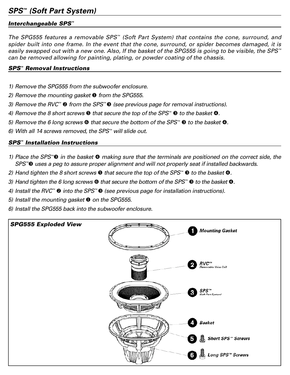 Soft part system) | Boston Acoustics SPG555 User Manual | Page 7 / 8