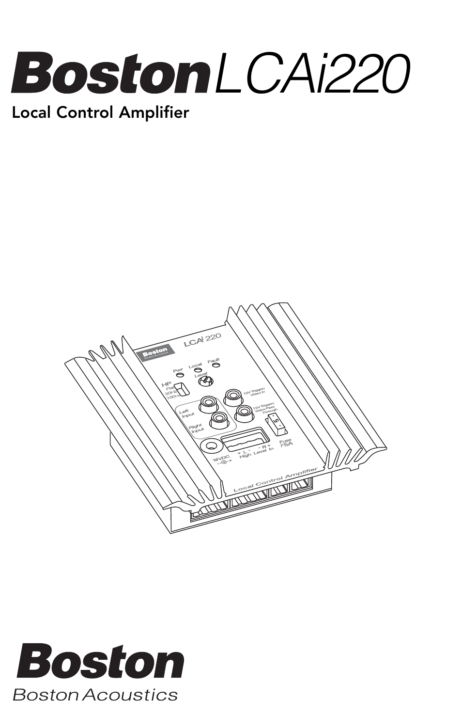 Boston Acoustics LCAi220 User Manual | 19 pages