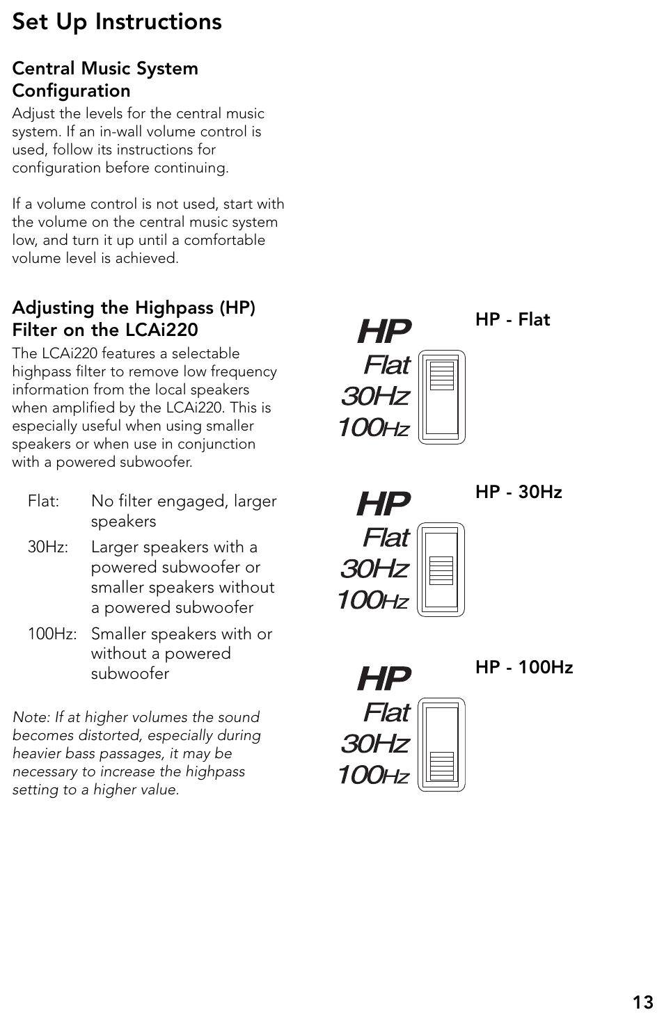 Set up instructions | Boston Acoustics LCAi220 User Manual | Page 14 / 19