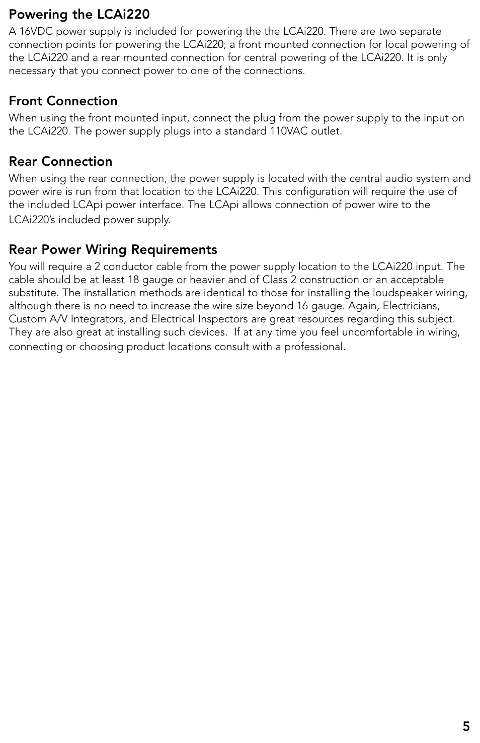 Boston Acoustics LCAi220 User Manual | Page 6 / 19