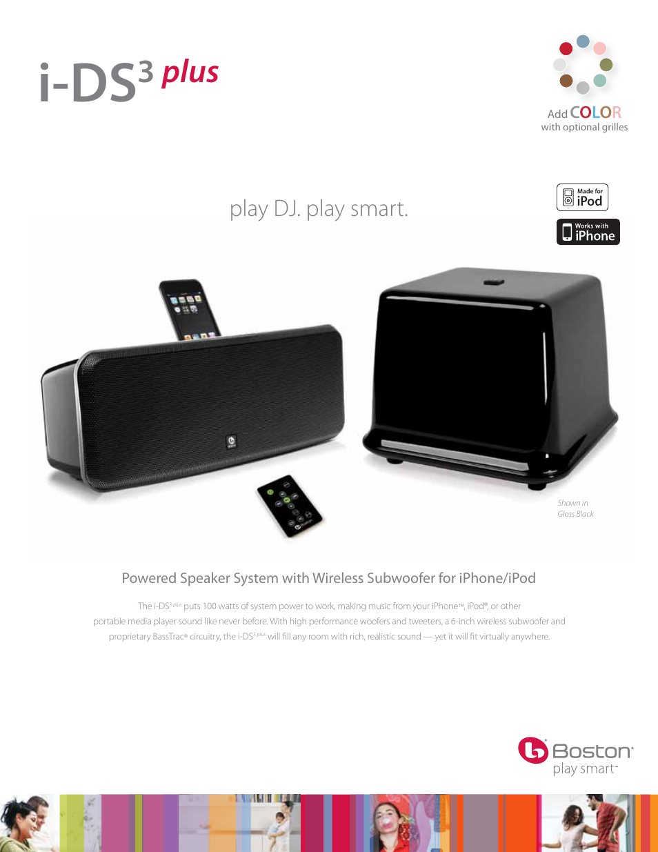 Boston Acoustics I-DS3 plus User Manual | 2 pages