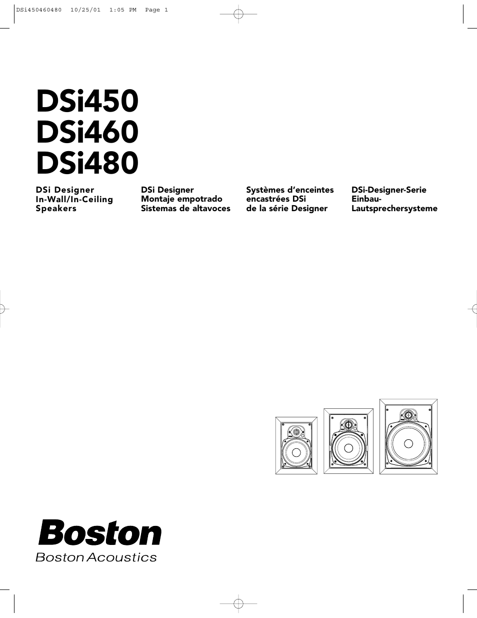 Boston Acoustics DSi450 User Manual | 12 pages